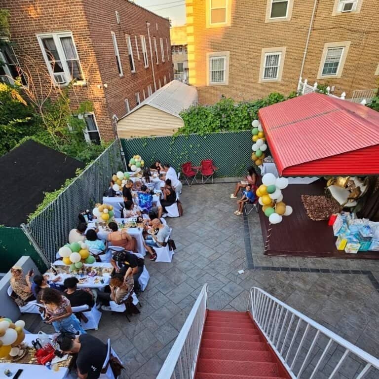 graduation Guests enjoying the outdoor venue at Da Green House Spot